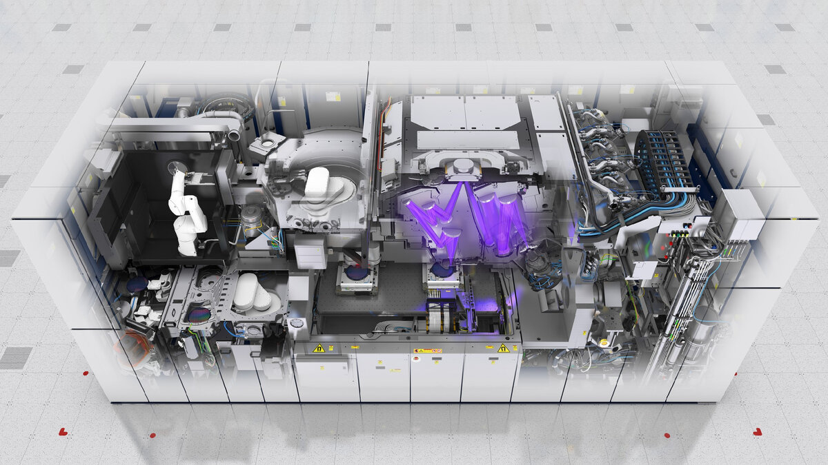 Фотолитографы голландской ASML по-прежнему доминируют на рынке. EUV-литограф TWINSCAN NXE:3400B работает по техпроцессам 7 и 5 нм. Изображение: ©ASML 