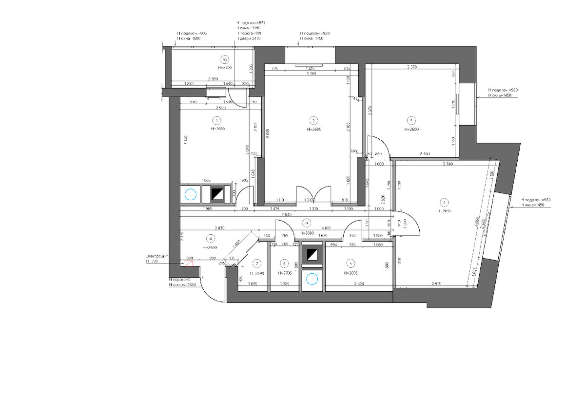 Исходная планировка
