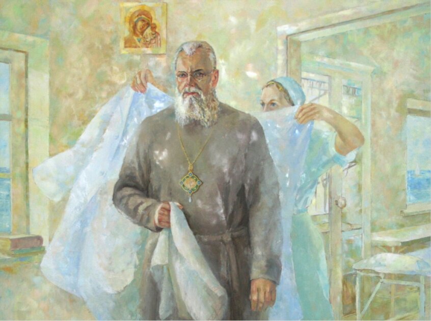 Изображение из открытого доступа. Святитель Лука в операционной.