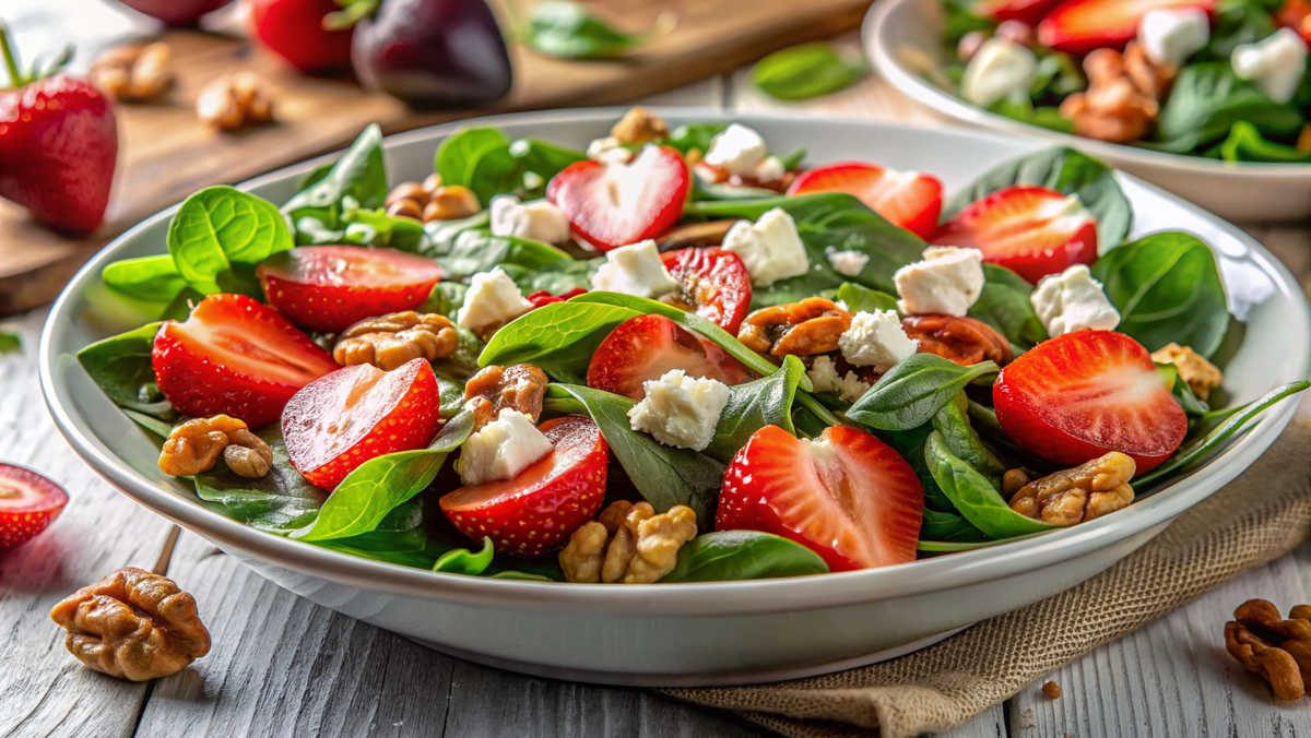 Салат с Клубникой и Шпинатом
