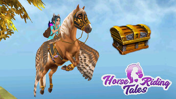 Мистический и бронзовый свисты, кубок пегаса и сундук чемпиона Horse Riding Tales