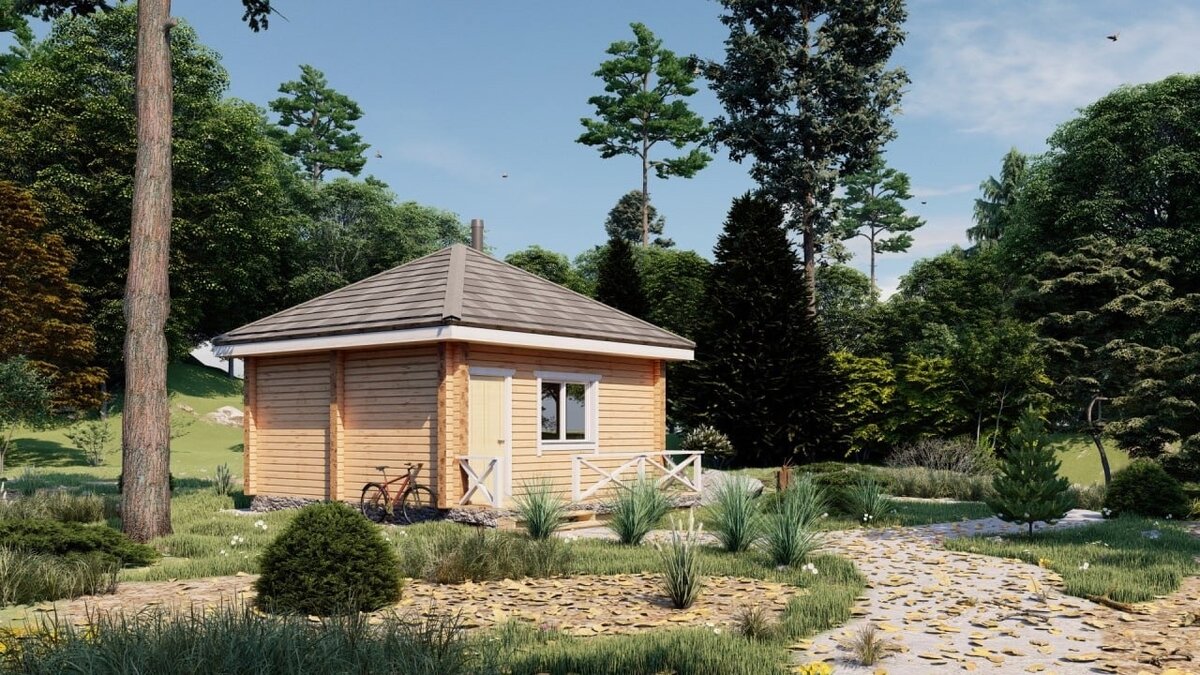 Планировка бани в карусели