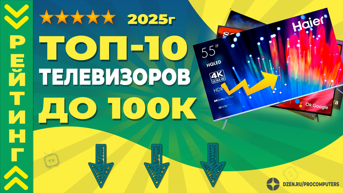 Лучшие телевизоры до 100 тысяч - рейтинг