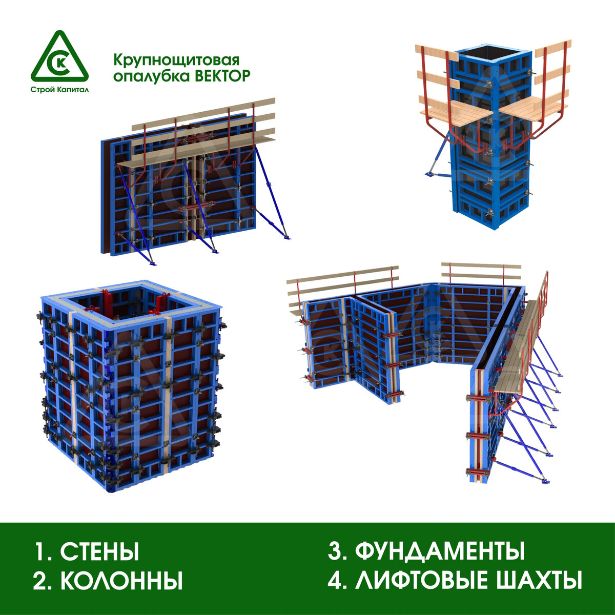 Стальные опалубочные системы для монолитных работ | Опалубка от «Строй  Капитал» | Дзен