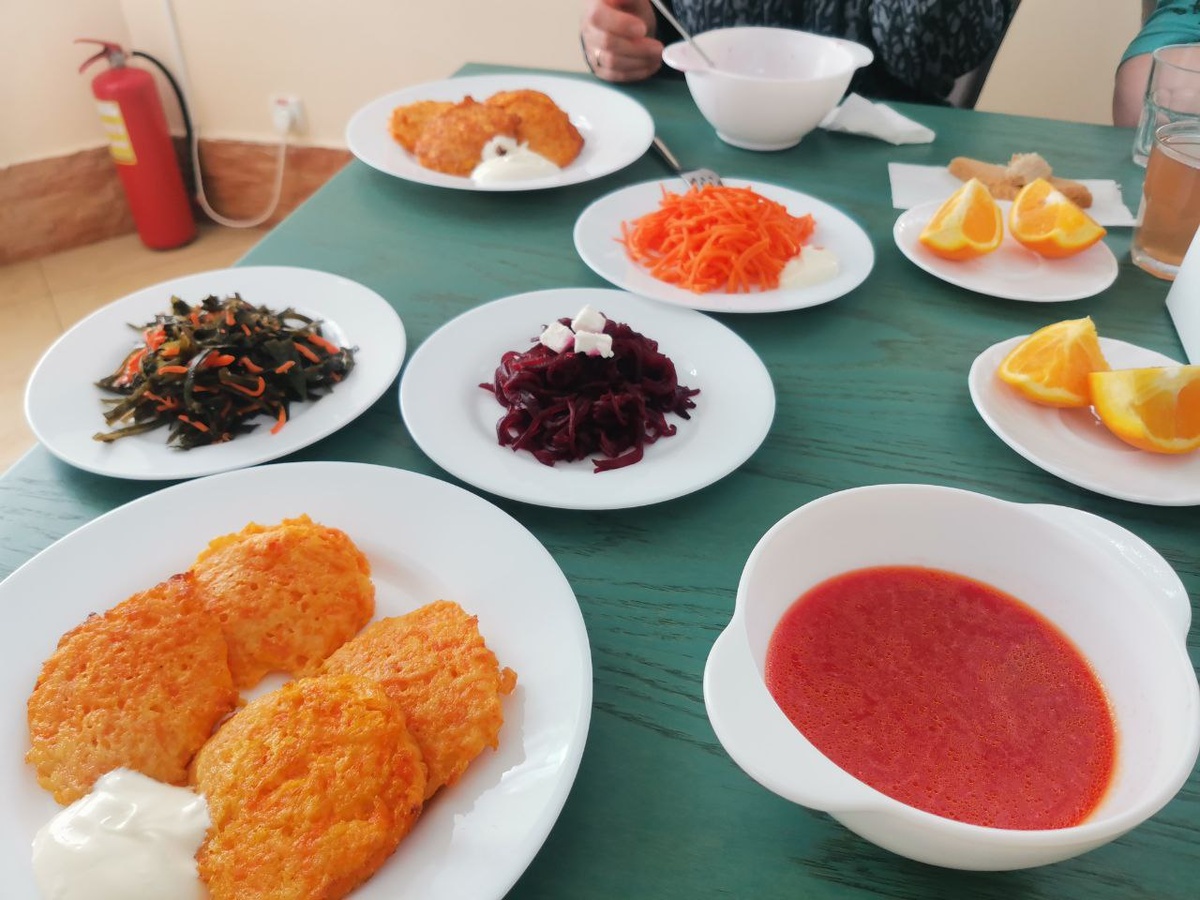 Один из обедов в санатории. Фото автора.