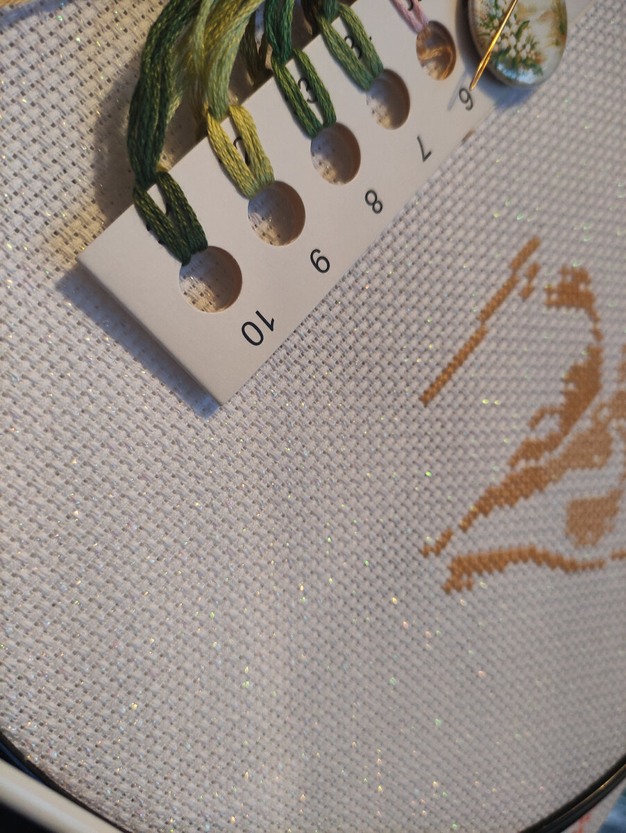 канва с люрексом