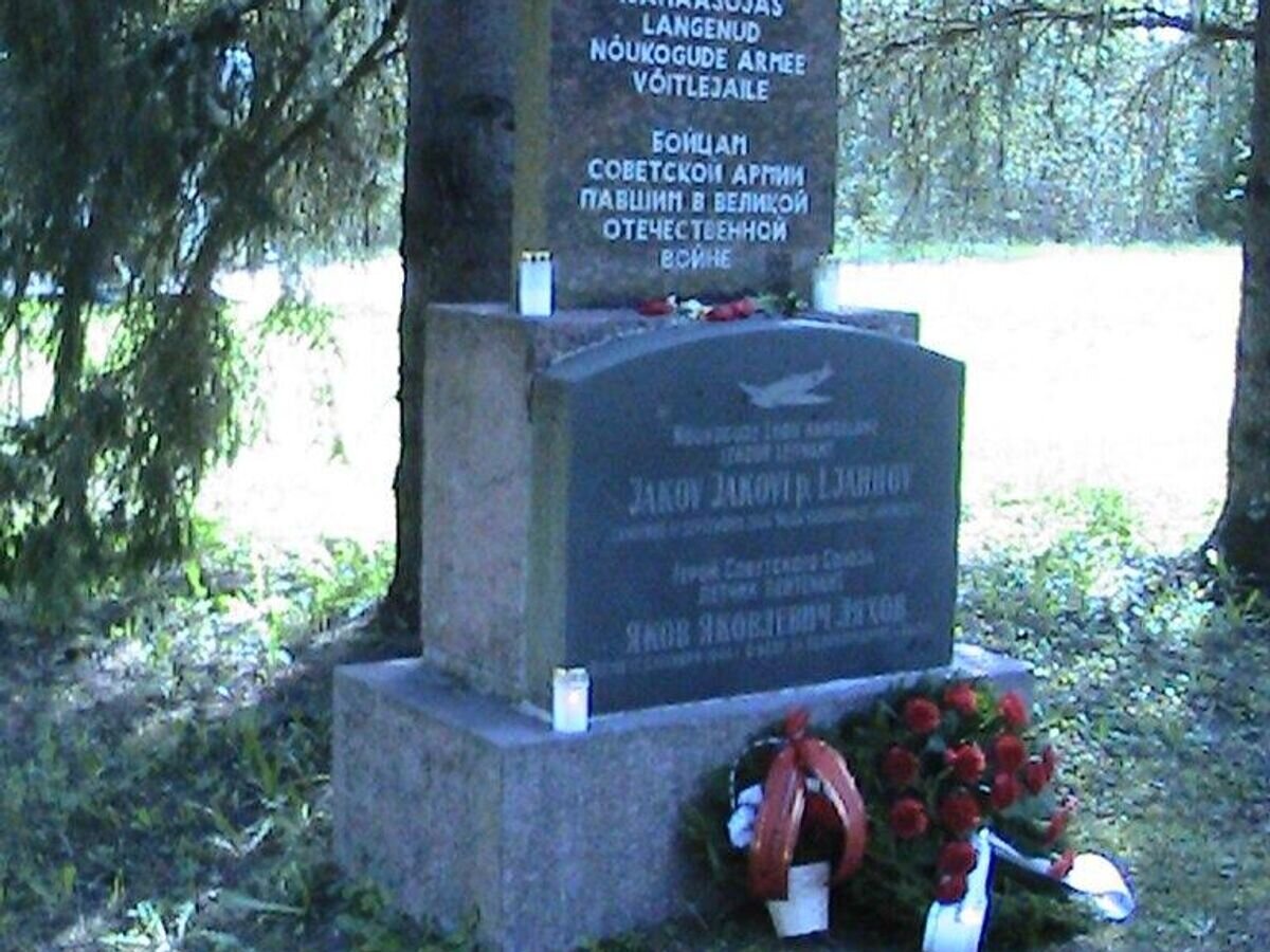    Памятник в честь Героя Советского Союза Якова Ляхова в Эстонии© Фото : Вера Парамонова/ВКонтакте