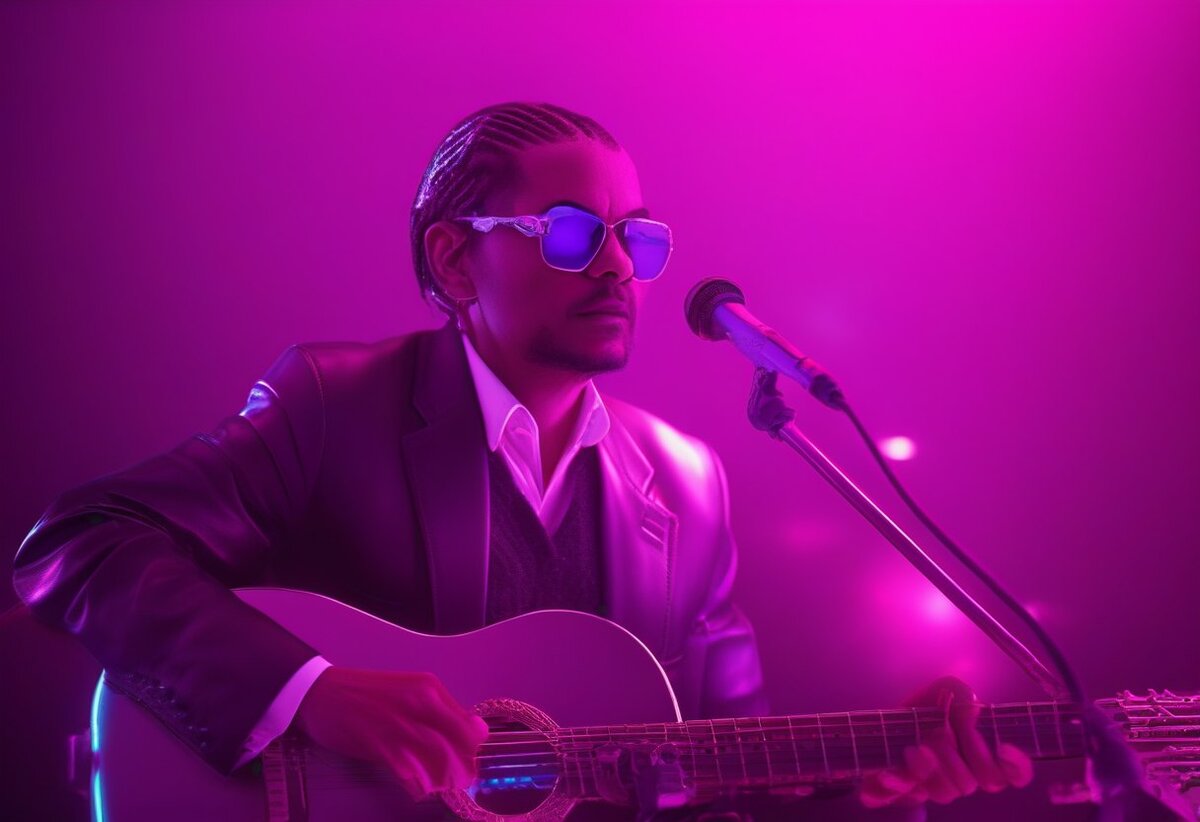 Кажется, Окуджаву играет Ди Каприо. Киберпанк обновит и освежит каждого из нас:) Фото: @neuralpony