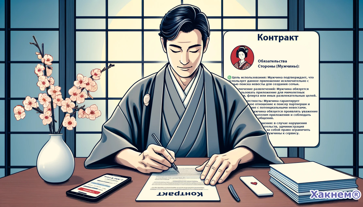 Знакомства по-японски — с целью создания семьи. Подписание пользовательского соглашения о серьёзности в намерениях 