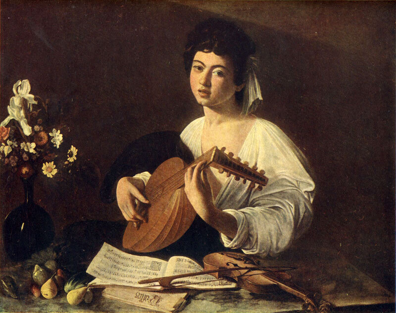 Лютнист, ок. 1596, Караваджо. Источник: Государственный Эрмитаж