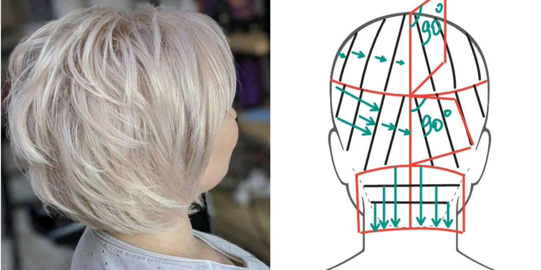 Показываю, как надо стричь Объёмные Затылки. Для круглого лица. Схемы. Часть 186
