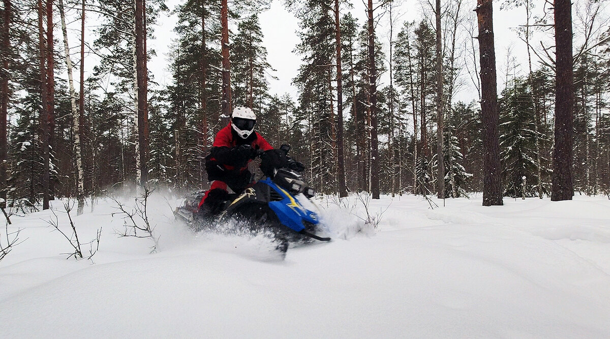 Снегоход тренирует уверенность в себе!