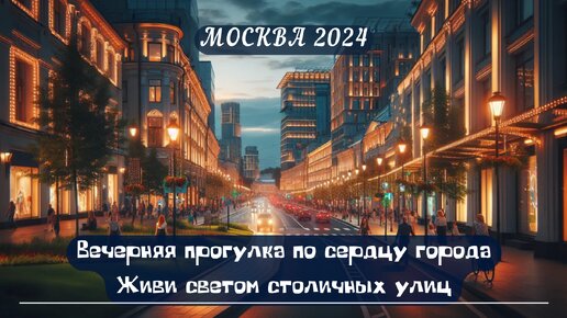 Москва 2024: Вечерняя прогулка по сердцу города - Живи светом столичных улиц