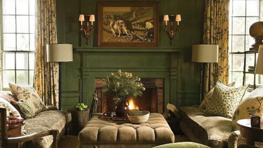    Гостиная в оливковых тонах:YouTube/ HOME DECOR 101