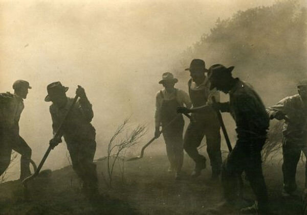 Пожары 1933 года, архив библиотеки USC Los Angeles Examiner.