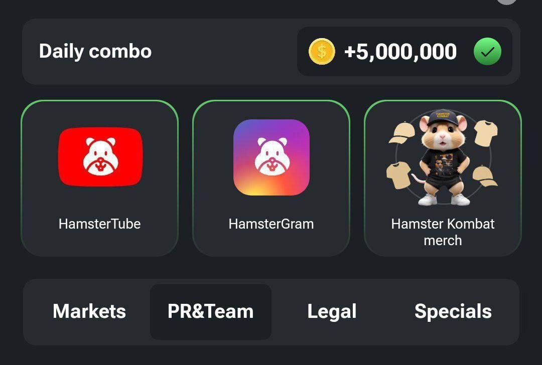 Новая комбинация карточек в хомяк Hamster Kombat сегодня на 11.06 и 12.06 июня: