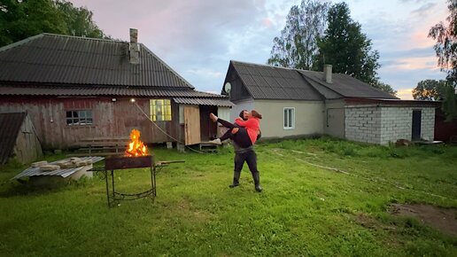 Во время дождей готовим еду на костре и выживаем как можем.. Жизнь простых людей в деревне.