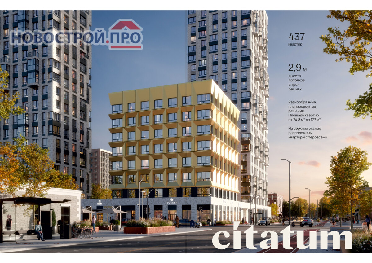 Сколько квартир в ЖК Citatum в Октябрьском районе Новосибирска
