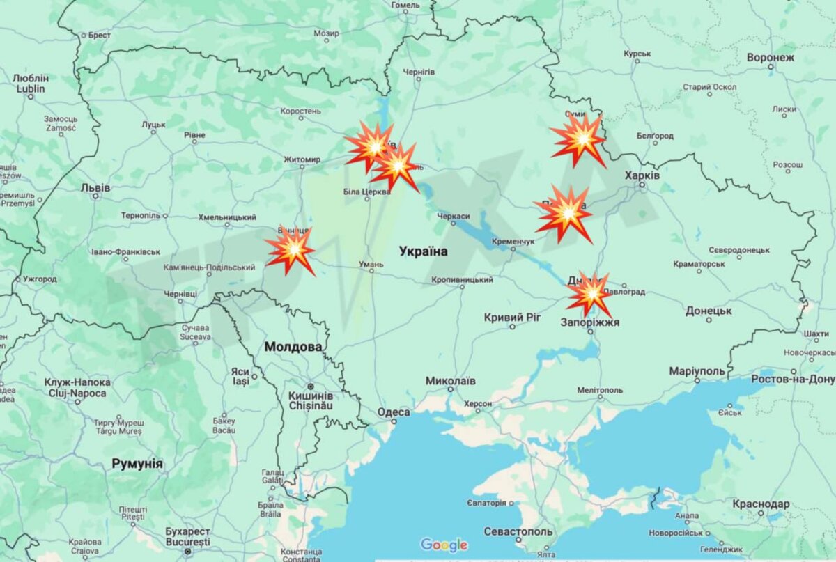 Карта примерная и не полная