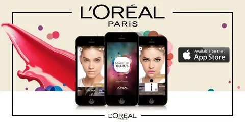 Косметическая компания L'Oréal запустила AR-приложение, которое позволяет пользователям виртуально примерять макияж, подбирая идеальные оттенки для себя. 