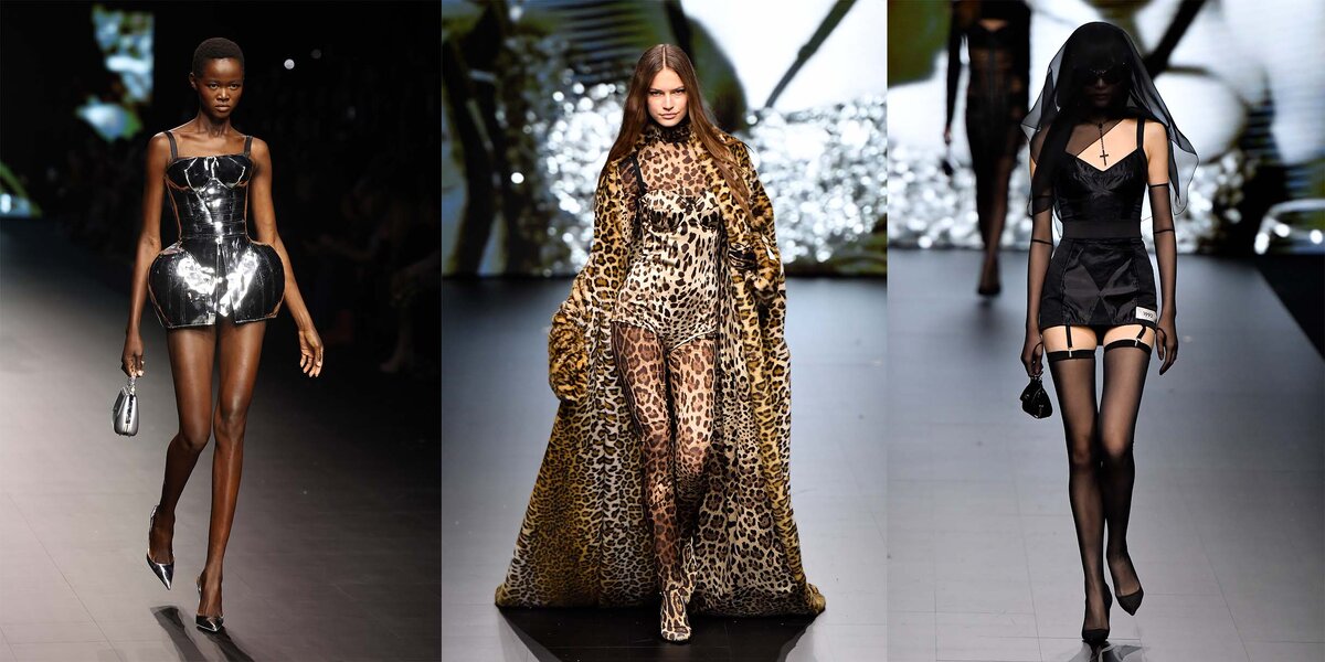 Модели на показе Дольче и Габбана 