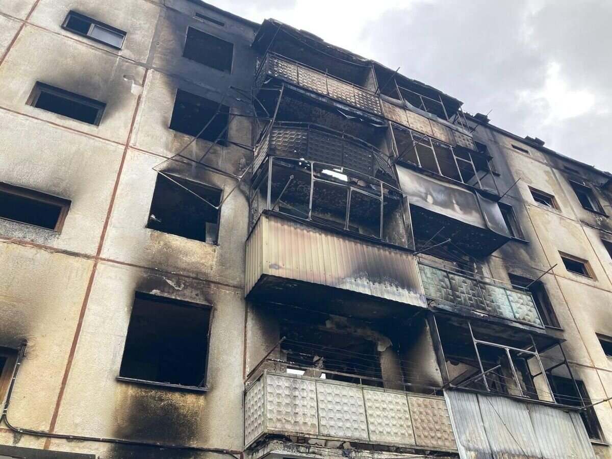    Выгоревшие квартиры в Шебекино© РИА Новости / Давид Нармания