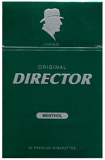 "Director" Original Menthol. Duty Free, Украина, 2017 год. 20 штук с фильтром в боксе и в целлофане. Производитель - ? Владелец торговой марки: "SADF Wholesalers (Pty) Ltd".