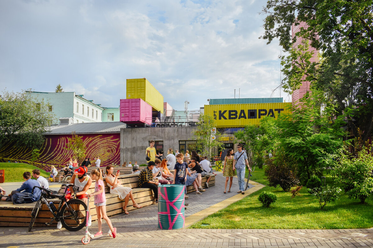 Городской центр «Арт-КВАДРАТ» в Уфе.  © Архитектурная мастерская Дмитрия Винкельмана / Регина Давлетова