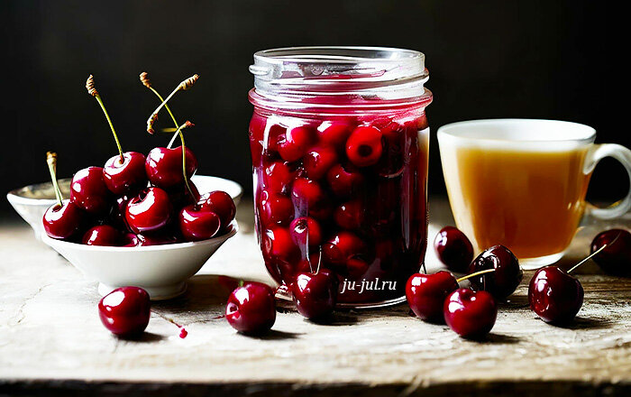 Варенье из черешни с грецкими орехами