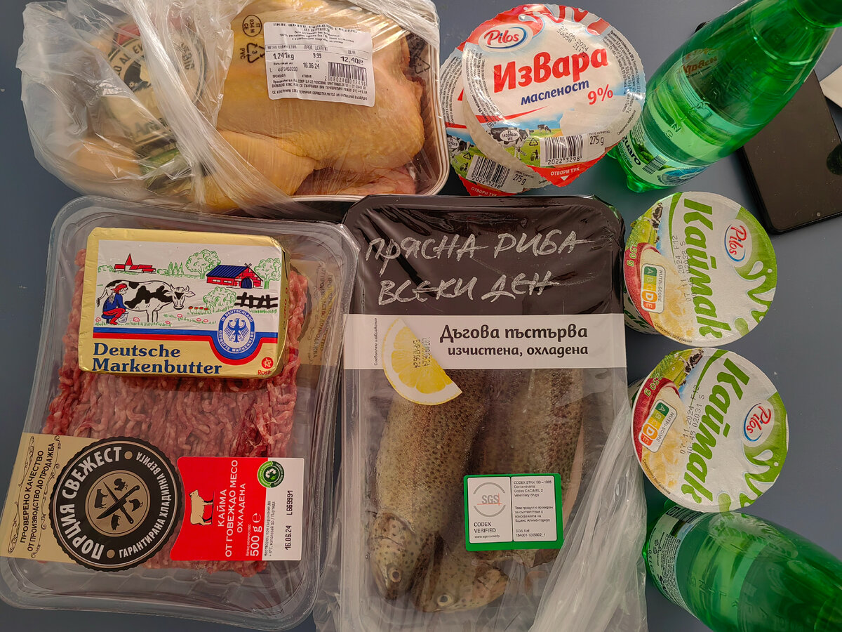 Рыба, курица, молочка