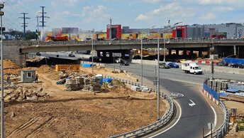 Реконструкция развязки МКАД на пересечении с Алтуфьевским шоссе (июнь 2024)