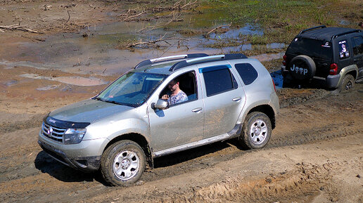 RENAULT DUSTER 2.0 на бездорожье, пытается ехать как JEEP