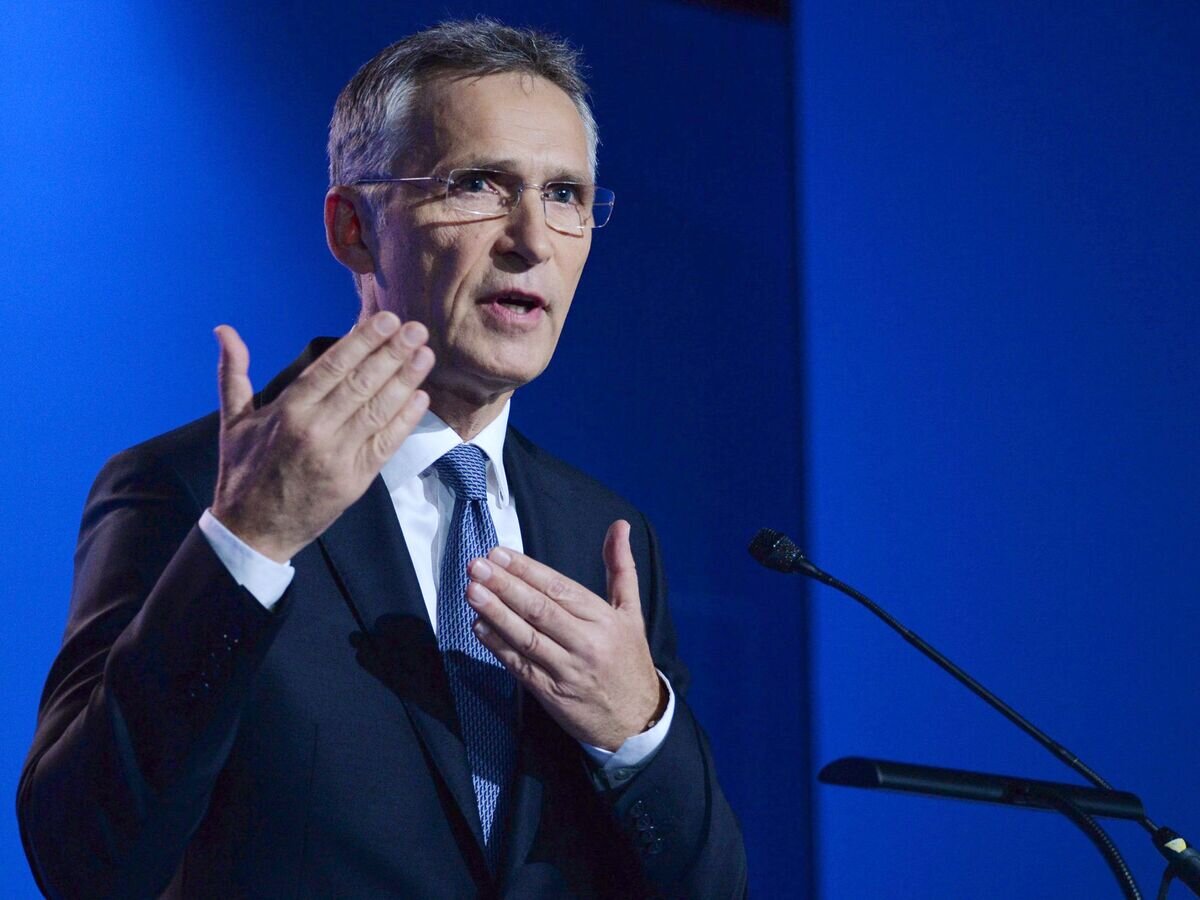    Генеральный секретарь НАТО Йенс Столтенберг во время пресс-конференции в Брюсселе. 10 июля 2018© РИА Новости / Алексей Витвицкий