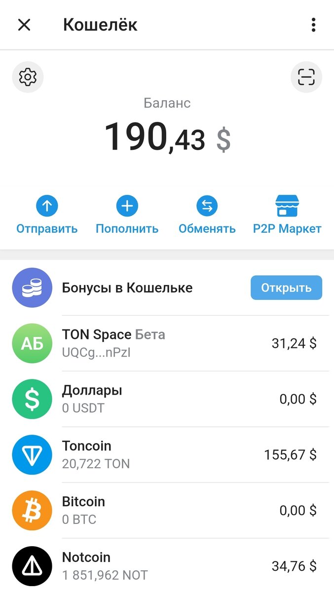 Кошелёк в Телеграм