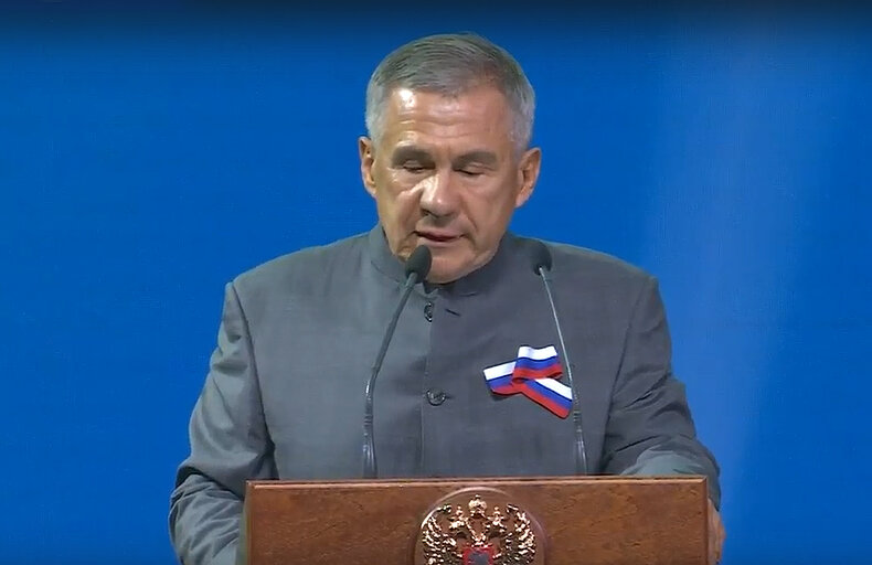 Рустам Минниханов: «Игры БРИКС послужат укреплению сотрудничества между нашими странами и народами». Стоп-кадр трансляции