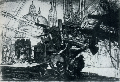 Ф. Бренгвин. Офорт.