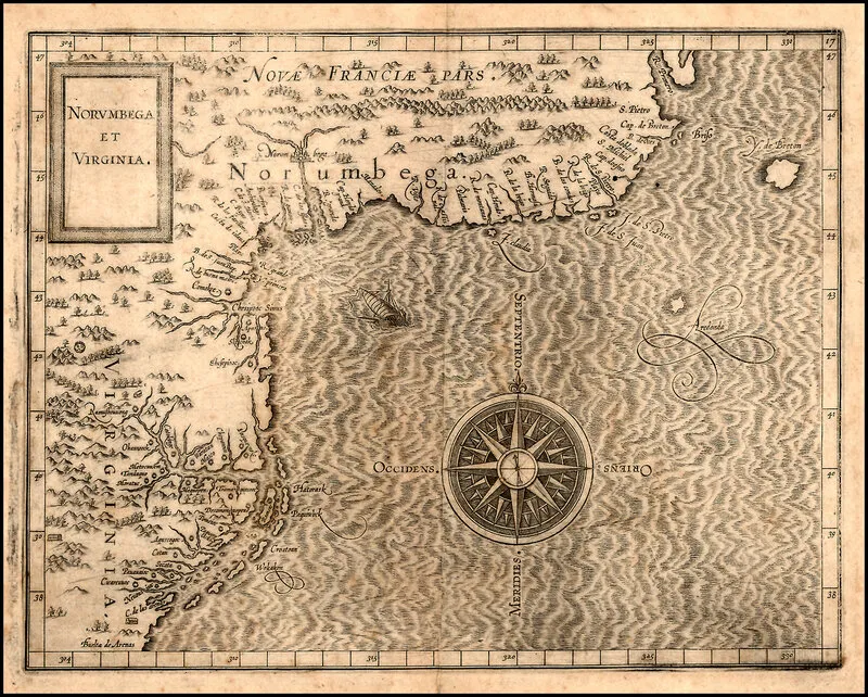 Норумбега. Старая карта. Взято из интернета