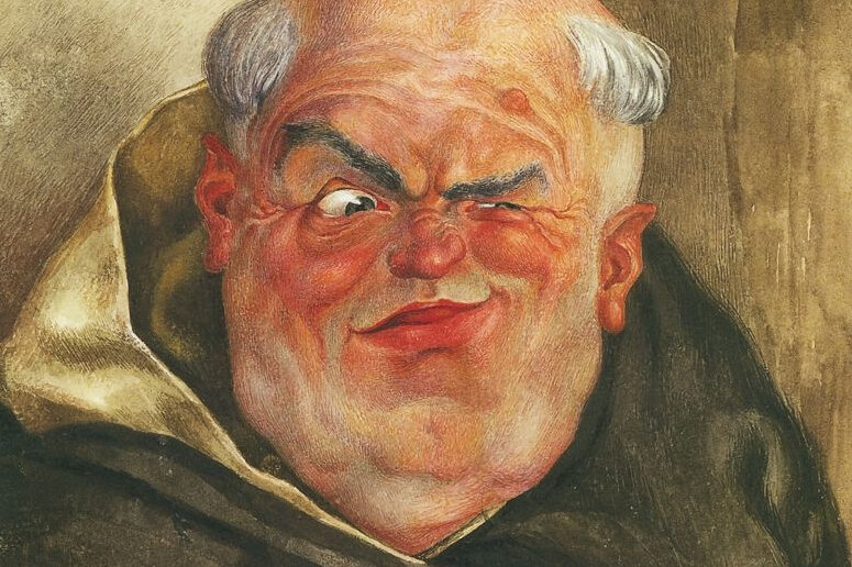 Фрагмент картины «Католический монах», Александр Антонович Риццони, 1881 год.