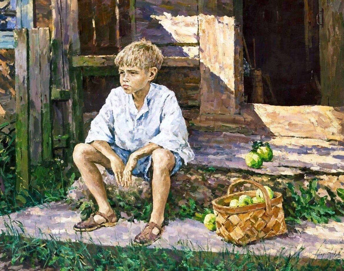 Худ. Милованов "Деревенский мальчик"