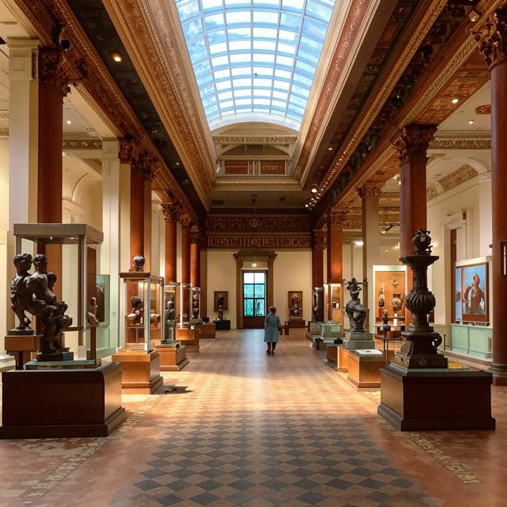 Музей, сгенерированный Kandinsky 