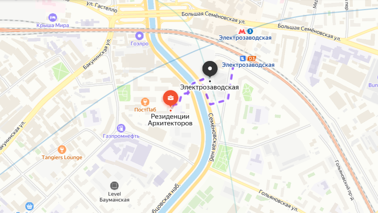 Путь до ближайшей станции метро займет около 7 минут пешком
