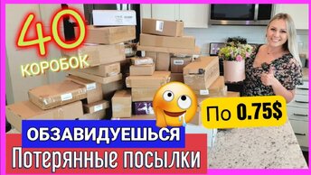 ШОК!!! 40 посылок за 30$_Потерянные посылки по 0.75$ за коробку_Почти бесплатно_США