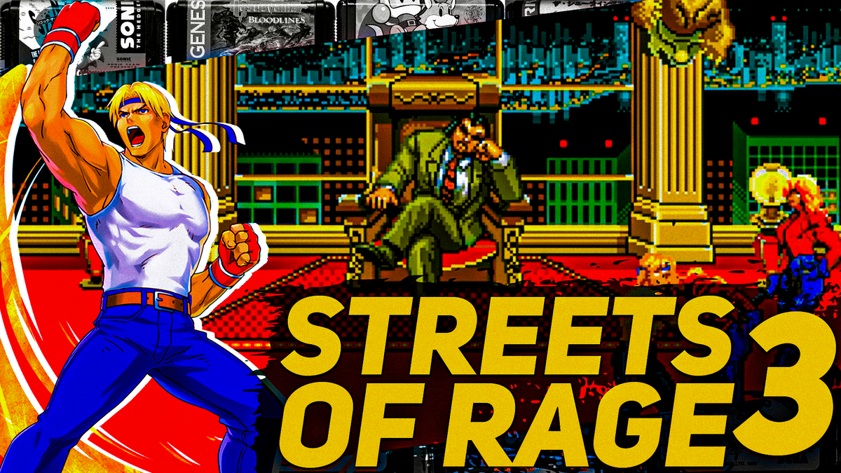 Streets of Rage 3 ретро игра флагман на Сега Мега Драйве