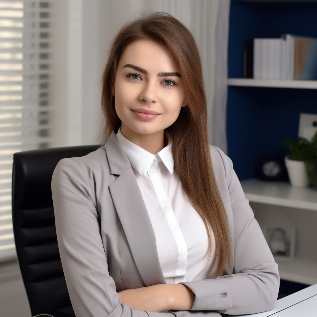 Довольный менеджер, работающий с помощью речевой аналитики