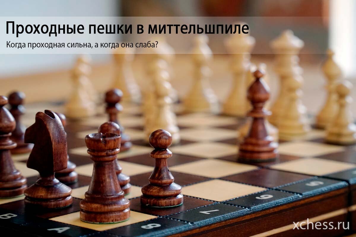 Проходные пешки в миттельшпиле | Шахматный клуб XChess.ru | Дзен