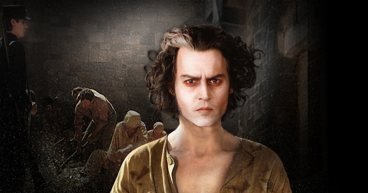 Джонни Депп в роли Суини Тодда в 2007 году