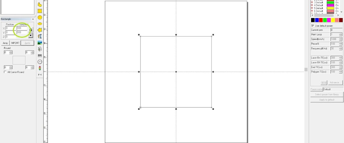 Скриншот из программы EzCad