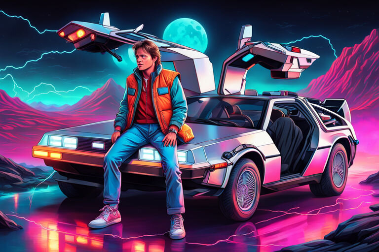 Изображение сгенерировано ИИ; Цитаты из Назад в Будущее