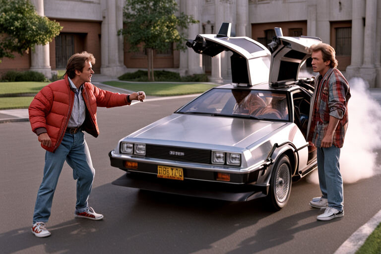 Изображение сгенерировано ИИ; Цитаты из Назад в Будущее 