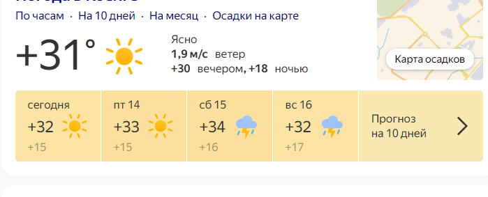 На Урал пришла жара